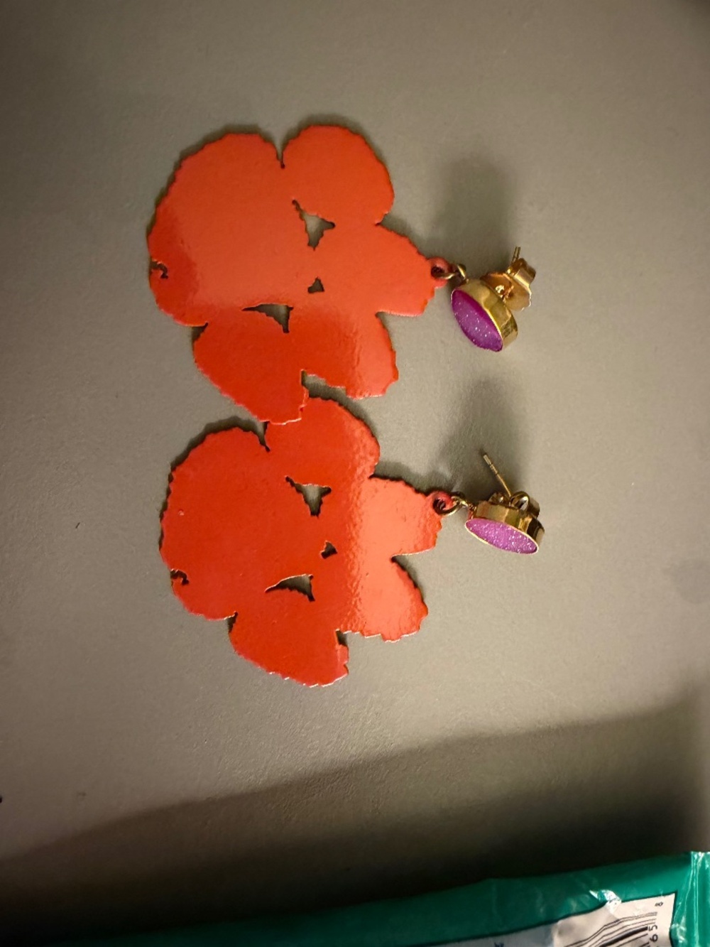 Metal Clemson Tiger Earrings